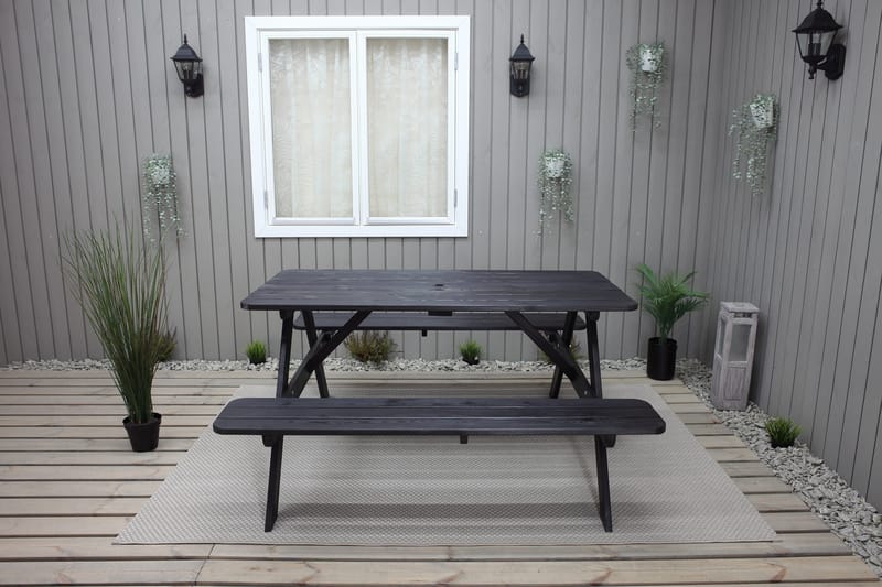 Nancie Picknickbord 158 cm - Kaffesvart - Utemöbler - Trädgårdsbord & Utebord - Picknickbord
