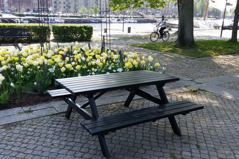 Picknickbord 170 cm Svart - Utemöbler - Trädgårdsbord & Utebord - Picknickbord
