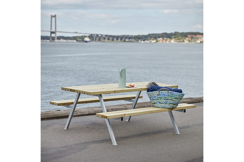 PLUS Alpha Bord/Bänkset 118 cm Tryckimpregnerat - Picknickbord