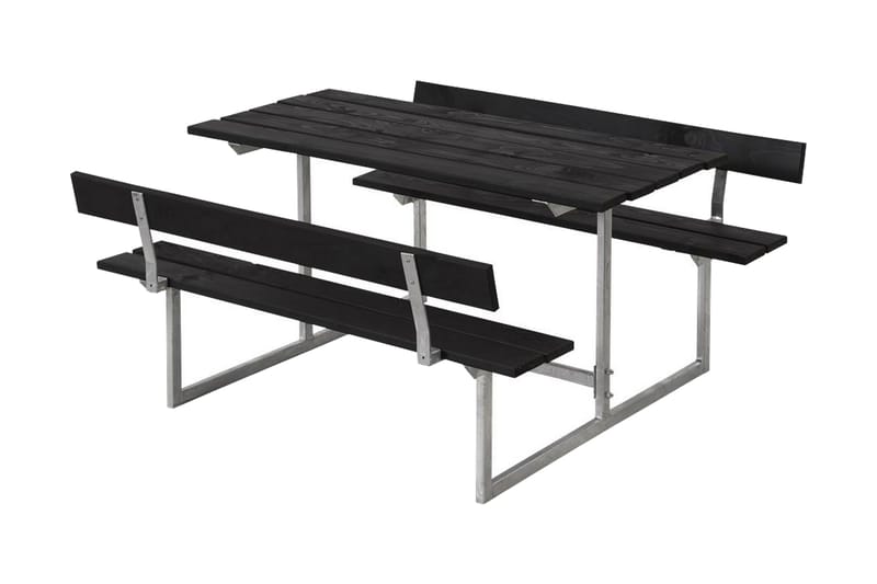 PLUS Basic bord- och bänkset för barn med 2 ryggstöd - Picknickbord