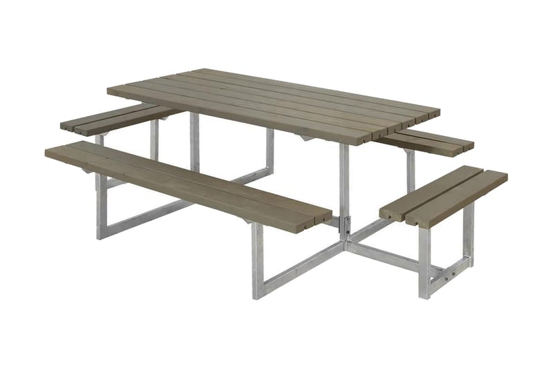 PLUS Basic bord- och bänkset komplett med 2 påbyggnader - Picknickbord
