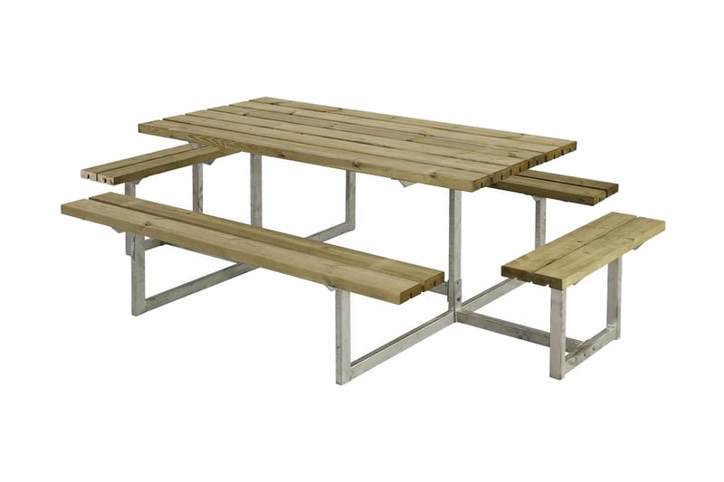 PLUS Basic bord- och bänkset komplett med 2 påbyggnader - Picknickbord