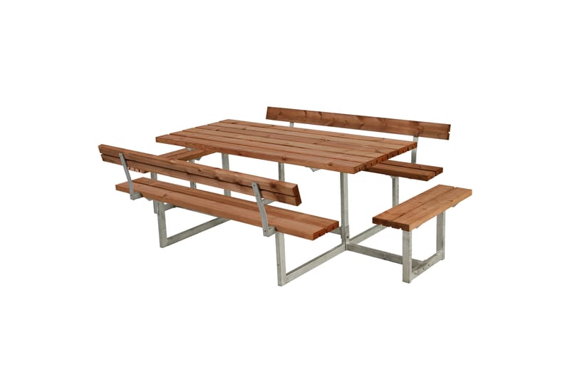 PLUS Basic Bord/Bänkset med 2 Ryggstöd och 2 påbyggnader 260 - Picknickbord