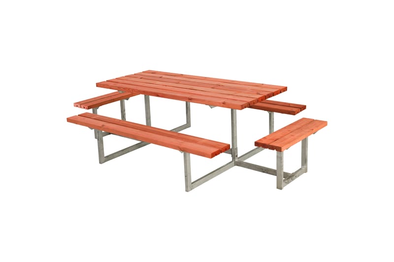 PLUS Basic Bord/Bänkset med 2 påbyggnader 260 cm Grundmålad - Picknickbord