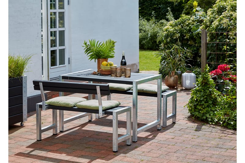 PLUS Caféset med 1 Ryggstöd 127 cm - Utemöbler - Trädgårdsbord & Utebord - Picknickbord