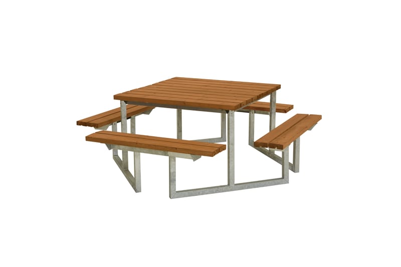 PLUS Twist Bord/Bänkset 204 cm Grundmålad Teak - Picknickbord