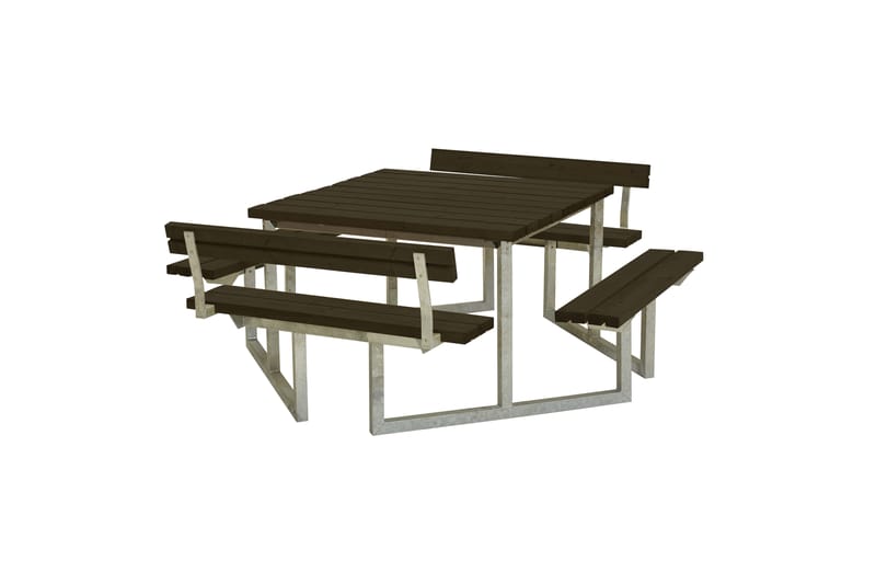 PLUS Twist Bord/Bänkset med 2Ryggstöd 204 cm - Picknickbord
