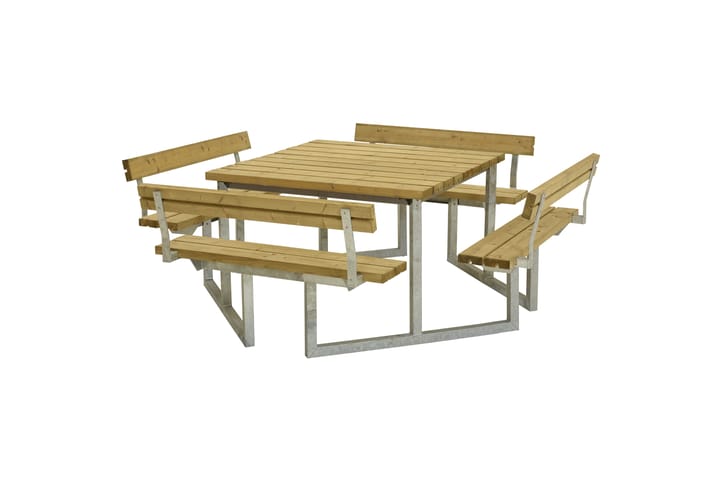PLUS Twist Bord/Bänkset med 4 Ryggstöd 227 cm - Picknickbord