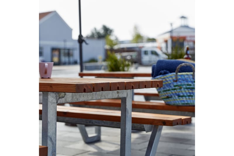 PLUS Wega Bord/Bänkset 177 cm Grundmålad Teak - Utemöbler - Trädgårdsbord & Utebord - Picknickbord