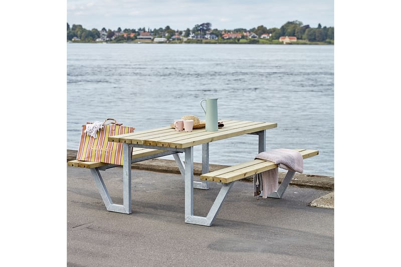 PLUS Wega Bord/Bänkset 177 cm Tryckimpregnerat - Utemöbler - Trädgårdsbord & Utebord - Picknickbord