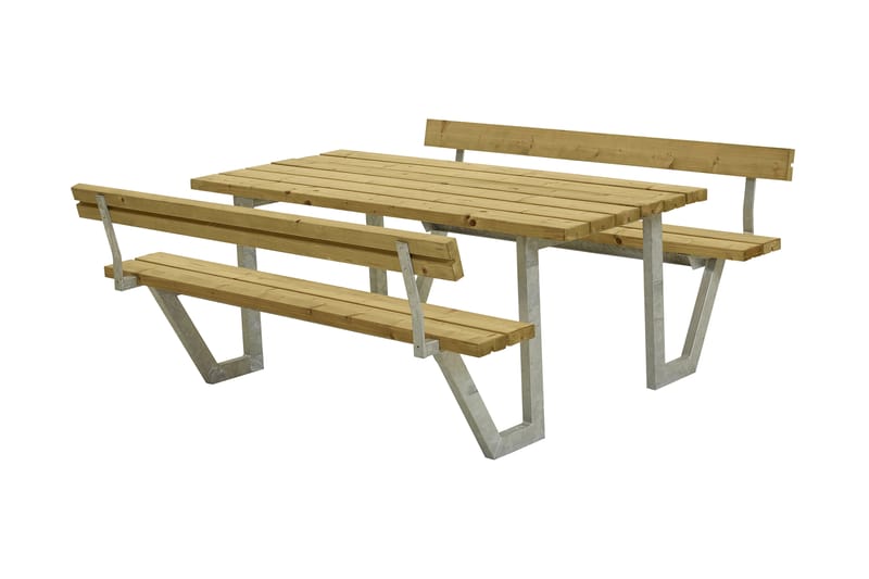 PLUS Wega Bord/Bänkset med 2 Ryggstöd 177 cm - Utemöbler - Trädgårdsbord & Utebord - Picknickbord