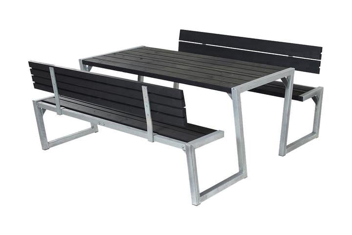 PLUS Zigma Picknickbord med Bänk 2 Ryggstöd - Picknickbord