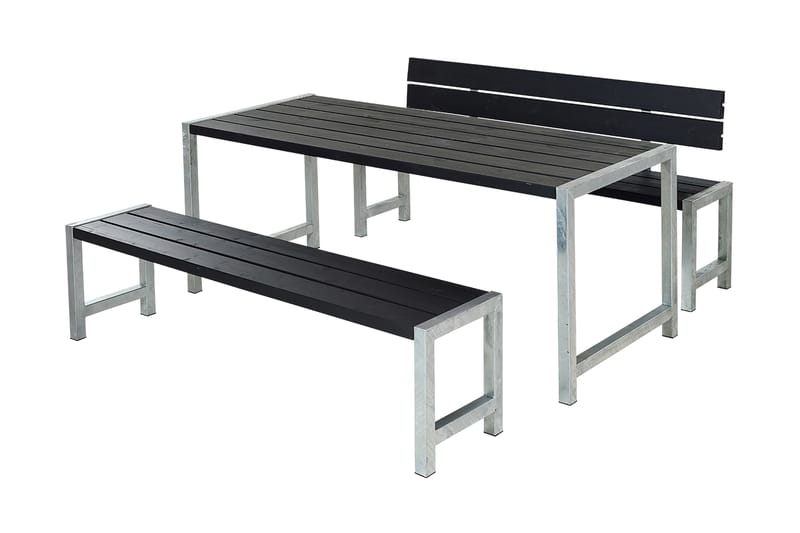 PLUS Plankset med 1 Ryggstöd 186 cm - Picknickbord