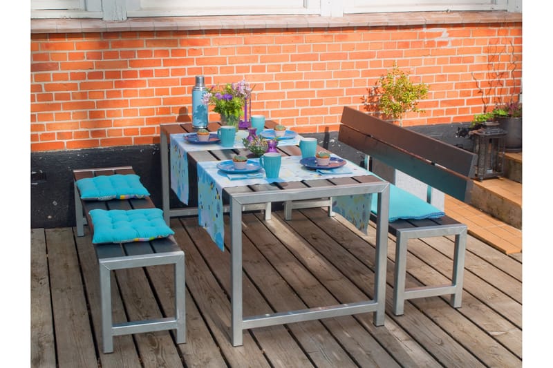 PLUS Plankset med 1 Ryggstöd 186 cm - Utemöbler - Trädgårdsbord & Utebord - Picknickbord