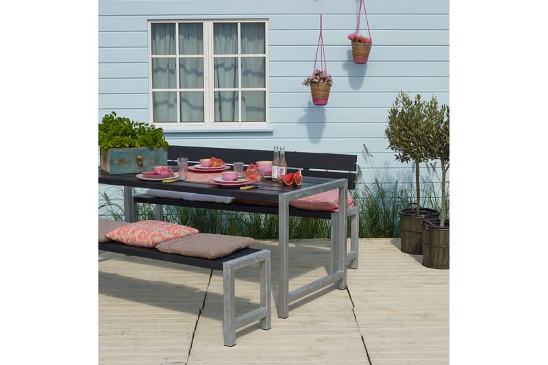 PLUS Plankset med 1 Ryggstöd 186 cm - Utemöbler - Trädgårdsbord & Utebord - Picknickbord