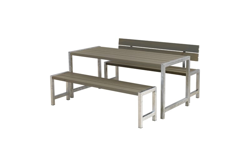 PLUS Plankset med 1 Ryggstöd 186 cm - Picknickbord