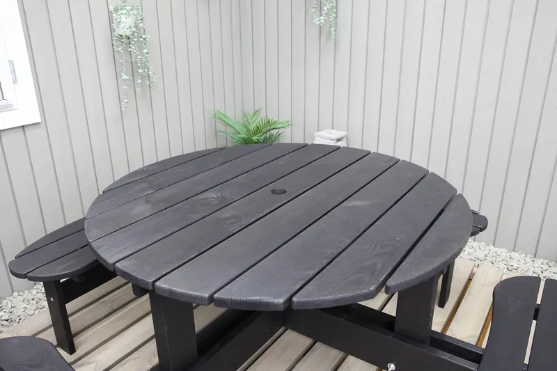 Rogolo Picknickbord 199 cm - Kaffesvart - Utemöbler - Trädgårdsbord & Utebord - Picknickbord