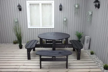 Rogolo Picknickbord 199 cm - Kaffesvart - Utemöbler - Trädgårdsbord & Utebord - Picknickbord