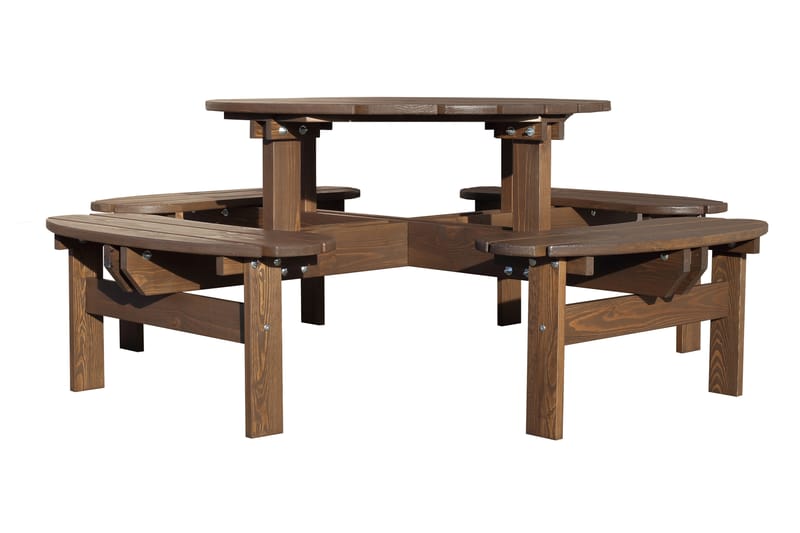 ROGOLO Picknickbord 199 cm Brun - Utemöbler - Trädgårdsbord & Utebord - Picknickbord