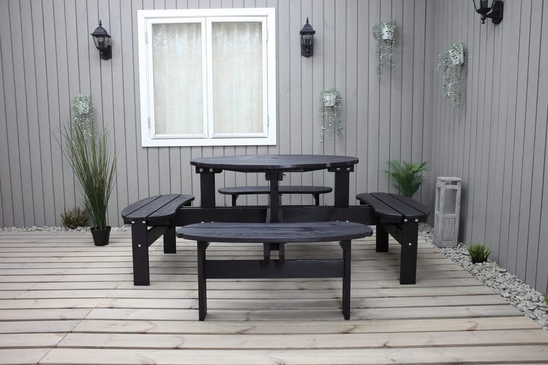 Rogolo Picknickbord 199 cm - Kaffesvart - Utemöbler - Trädgårdsbord & Utebord - Picknickbord