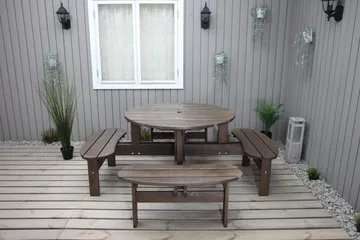 Rogolo Picknickbord 199 cm - Brun - Utemöbler - Trädgårdsbord & Utebord - Picknickbord
