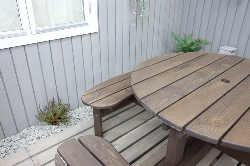 Rogolo Picknickbord 199 cm - Brun - Utemöbler - Trädgårdsbord & Utebord - Picknickbord