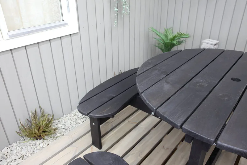 Rogolo Picknickbord 199 cm - Kaffesvart - Utemöbler - Trädgårdsbord & Utebord - Picknickbord