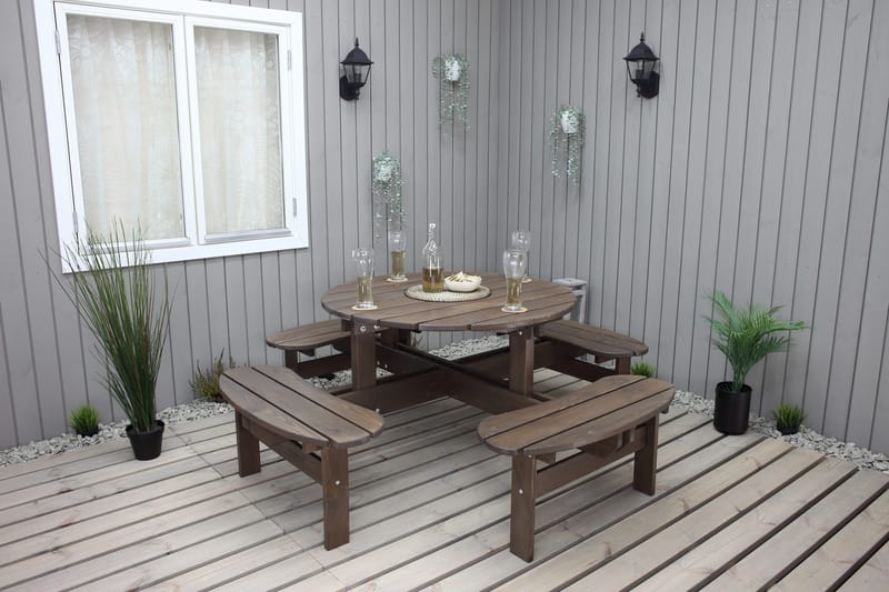 Rogolo Picknickbord 199 cm - Brun - Utemöbler - Trädgårdsbord & Utebord - Picknickbord