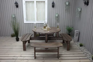 Rogolo Picknickbord 199 cm - Brun - Utemöbler - Trädgårdsbord & Utebord - Picknickbord