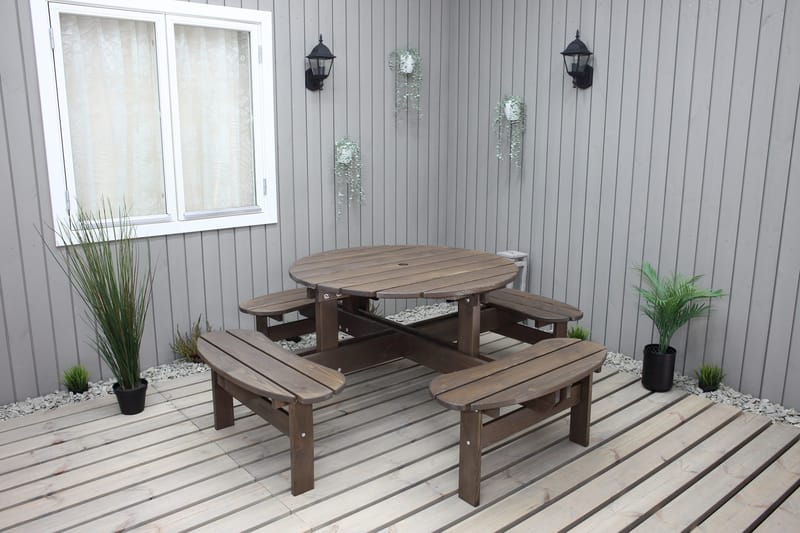 Rogolo Picknickbord 199 cm - Brun - Utemöbler - Trädgårdsbord & Utebord - Picknickbord