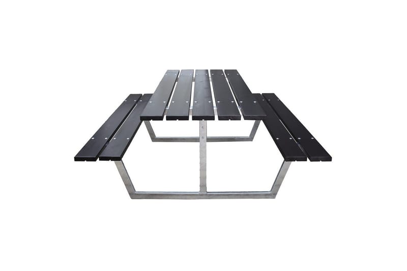 Picknickbord Rustik Metall Utan Ryggstöd - Svart - Utemöbler - Trädgårdsbord & Utebord - Picknickbord