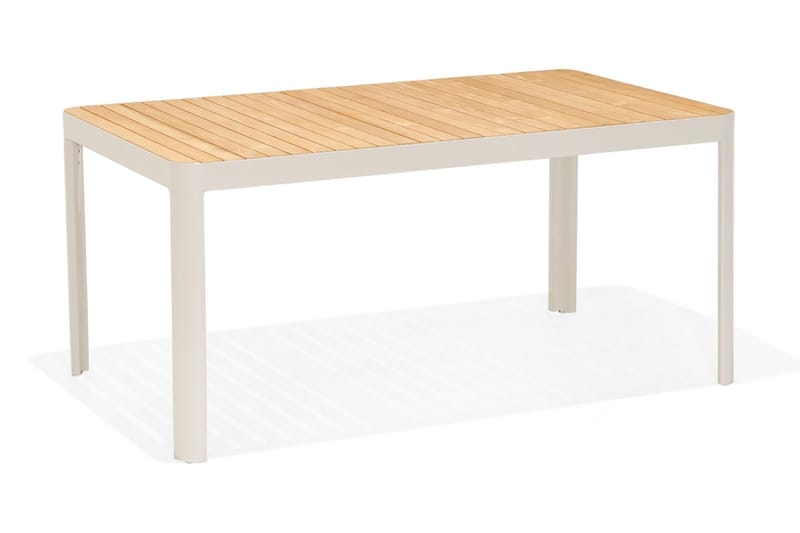 PORTALS Matbord 161 cm Vit/Teak - Matbord ute