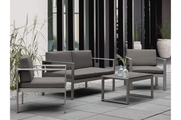 Racale Sidobord och Matbord Utomhus 90 cm Metall - Mörkgrå - Utemöbler - Trädgårdsbord & Utebord - Sidobord utomhus
