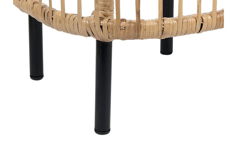 Rimouski Sidobord och Soffbord Utomhus 67 cm Trä Konstrotting - Natural/Svart - Utemöbler - Trädgårdsbord & Utebord - Sidobord utomhus