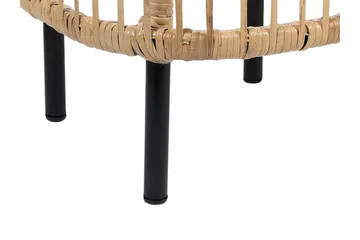 Rimouski Sidobord och Soffbord Utomhus 67 cm Trä Konstrotting - Natural/Svart - Utemöbler - Trädgårdsbord & Utebord - Sidobord utomhus