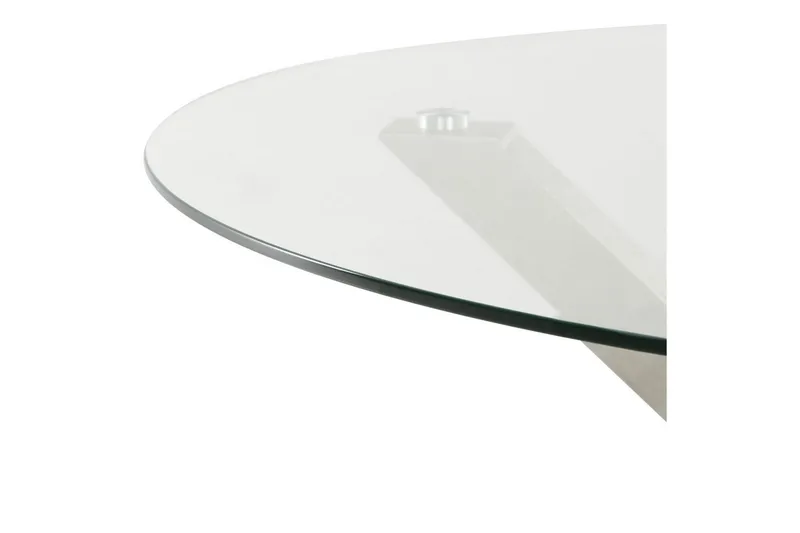 Runt bord Maletto - Silver, Transparent - Utemöbler - Trädgårdsbord & Utebord - Matbord ute