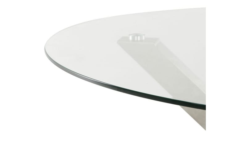 Runt bord Maletto - Silver, Transparent - Utemöbler - Trädgårdsbord & Utebord - Matbord ute