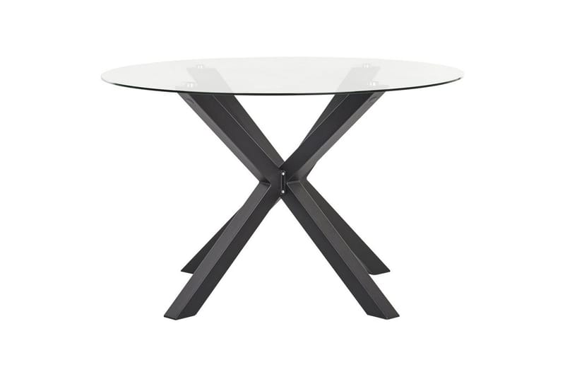 Runt bord Maletto - Svart, genomskinlig - Utemöbler - Trädgårdsbord & Utebord - Matbord ute