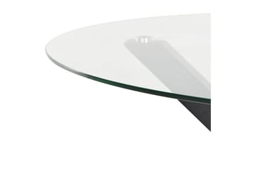Runt bord Maletto - Svart, genomskinlig - Utemöbler - Trädgårdsbord & Utebord - Matbord ute