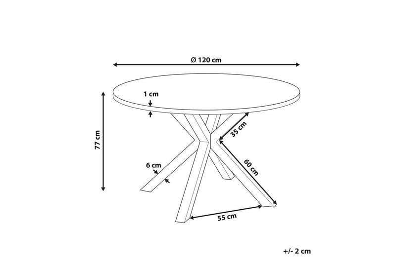 Runt bord Maletto - Svart, genomskinlig - Utemöbler - Trädgårdsbord & Utebord - Matbord ute