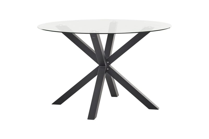 Runt bord Maletto - Svart, genomskinlig - Utemöbler - Trädgårdsbord & Utebord - Matbord ute