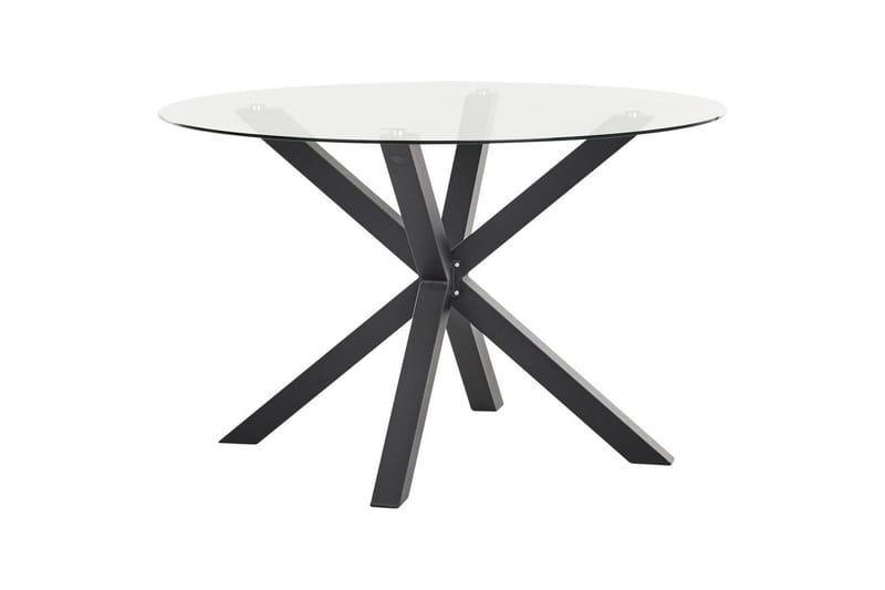 Runt bord Maletto - Svart, genomskinlig - Utemöbler - Trädgårdsbord & Utebord - Matbord ute