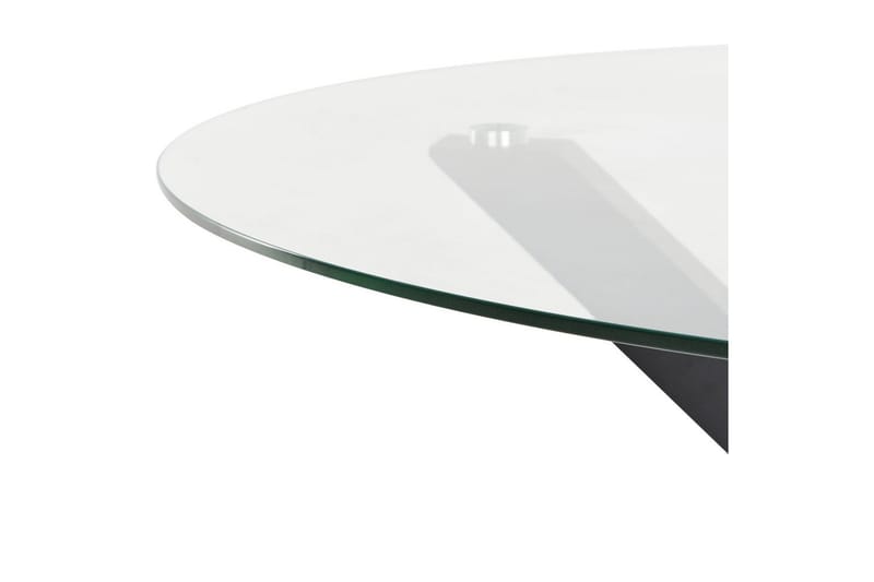 Runt bord Maletto - Svart, genomskinlig - Utemöbler - Trädgårdsbord & Utebord - Matbord ute