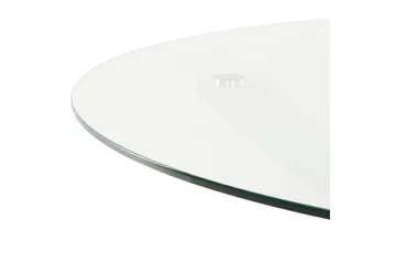 Runt bord Maletto - Vit, genomskinlig - Utemöbler - Trädgårdsbord & Utebord - Matbord ute