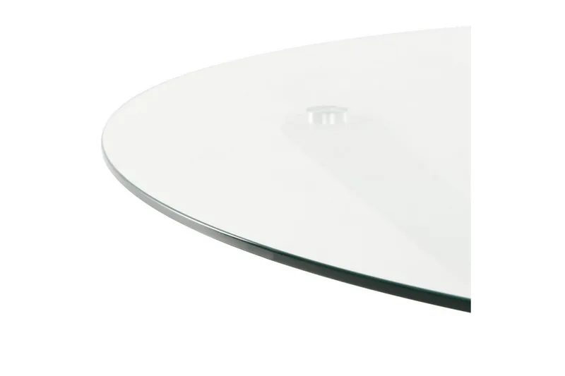 Runt bord Maletto - Vit, genomskinlig - Utemöbler - Trädgårdsbord & Utebord - Matbord ute