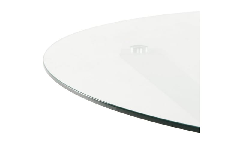 Runt bord Maletto - Vit, genomskinlig - Utemöbler - Trädgårdsbord & Utebord - Matbord ute