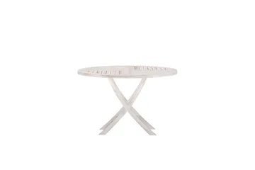 Runt matbord Kenya 120 cm Utomhus - vitputsad - Utemöbler - Trädgårdsbord & Utebord - Matbord ute
