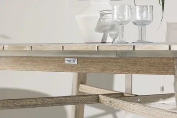 Runt Matbord Rives 150 cm Utomhus - Vitputsad - Utemöbler - Trädgårdsbord & Utebord - Matbord ute