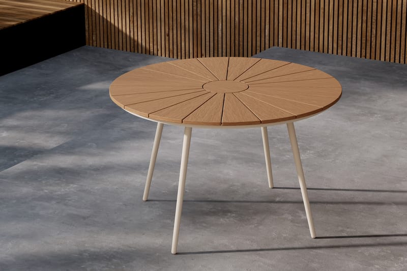 San Vito Matbord Utomhus 120 cm - Beige - Utemöbler - Trädgårdsbord & Utebord - Matbord ute