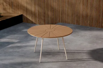 San Vito Matbord Utomhus 120 cm - Beige - Utemöbler - Trädgårdsbord & Utebord - Matbord ute